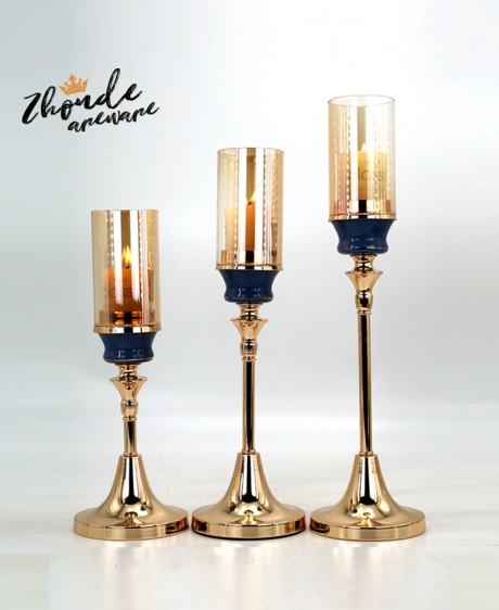 Resin Metal Candle Holder 