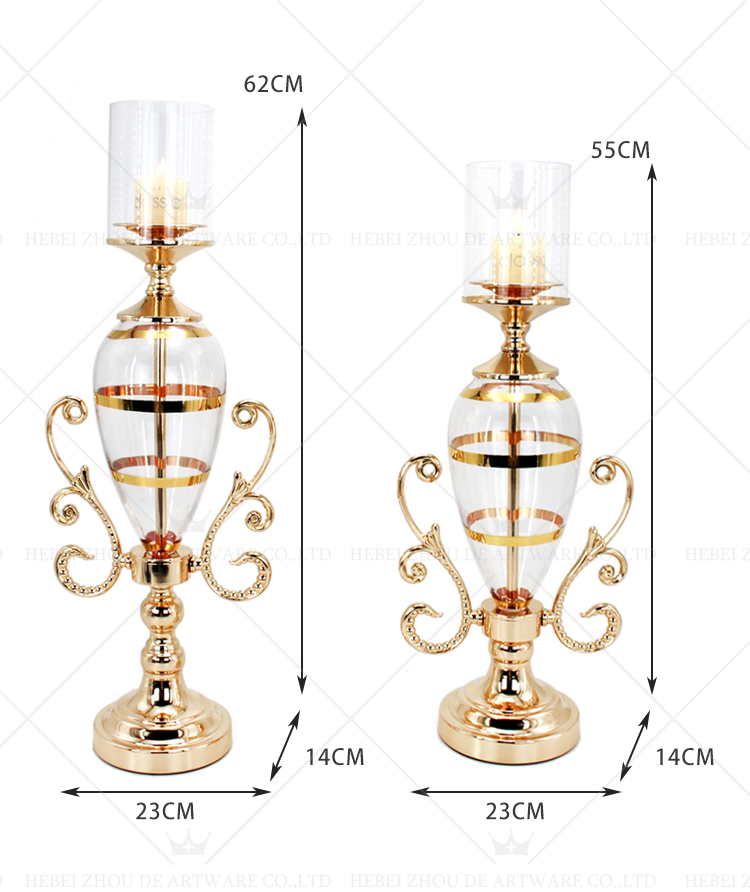 glass with metal candle holder 90301