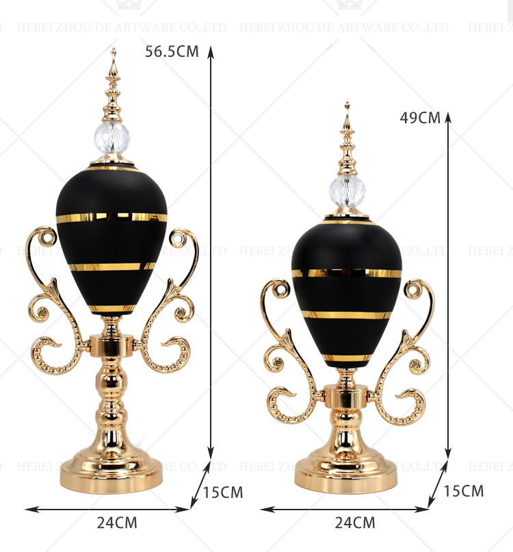 High Quality Glass And Metal Home Decor Modern Decoration Set Gifts For Weddings Table