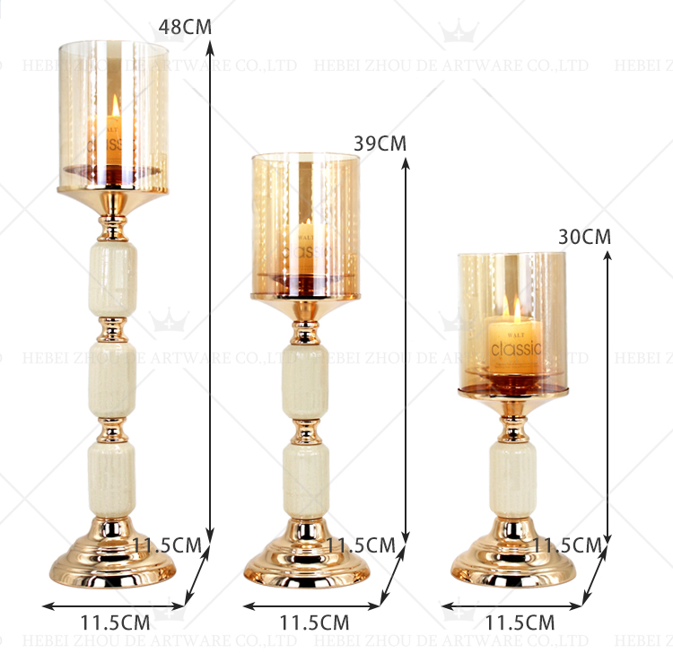 WHITE COLOR CERAMIC CANDLE HOLDER FACTORY 90511