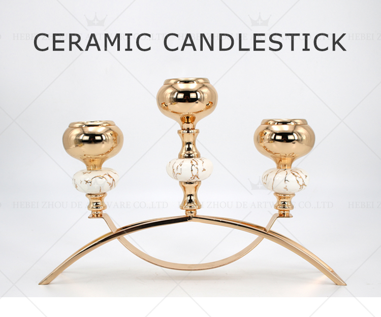 ceramic and metal candle holder 90905