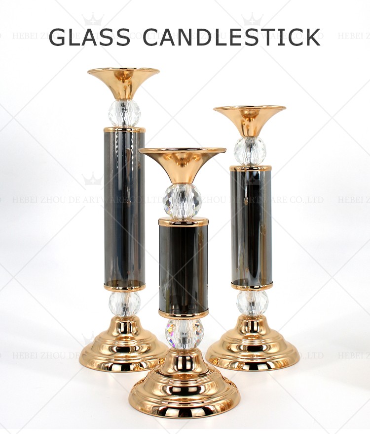 Glass Candlestick For Home Decor 89612