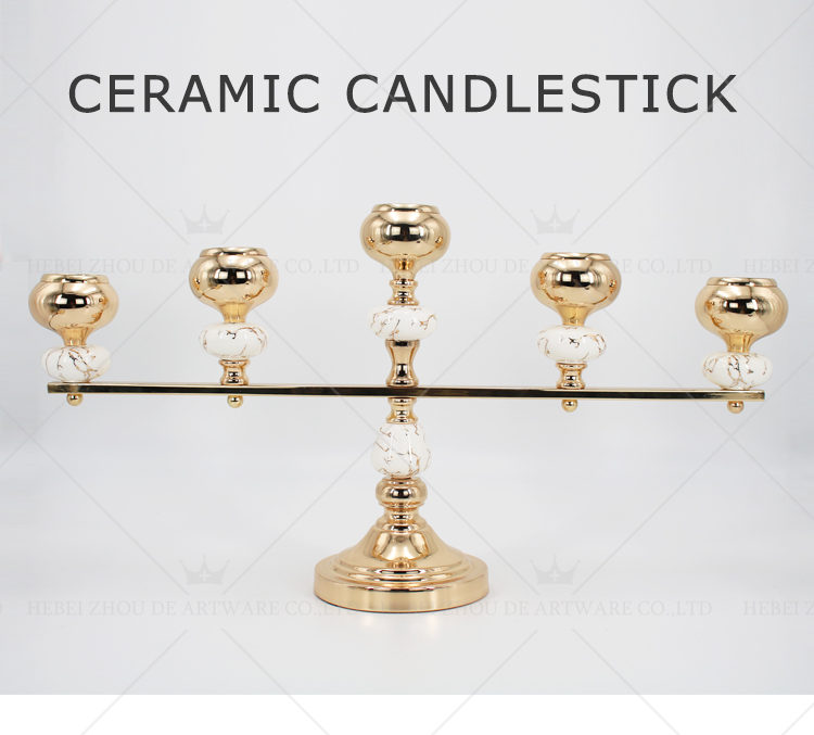 ceramic and metal candle holder 90902