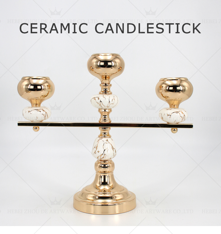 ceramic and metal candle holder 90903