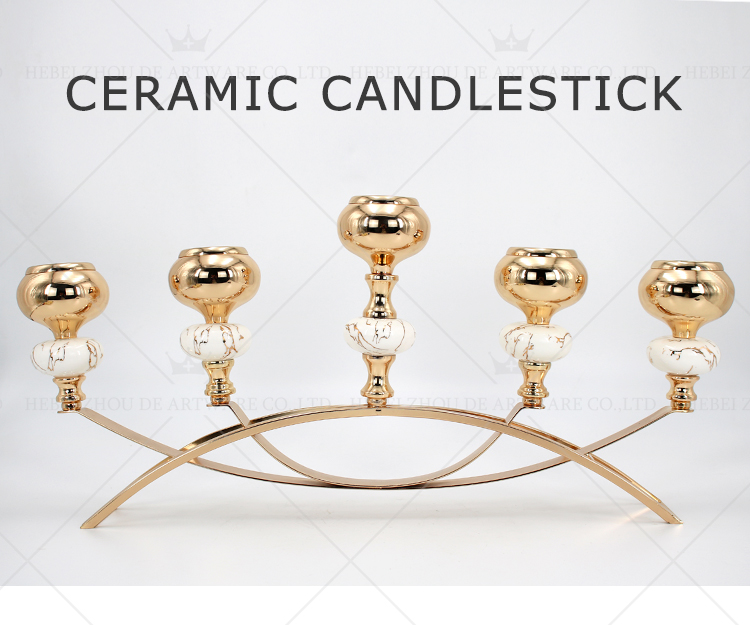 ceramic and metal candle holder 90904