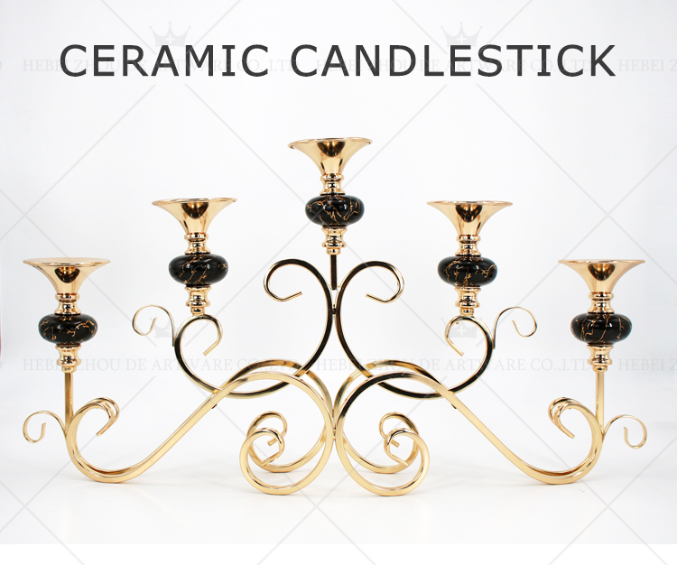 ceramic and metal candle holder 91101