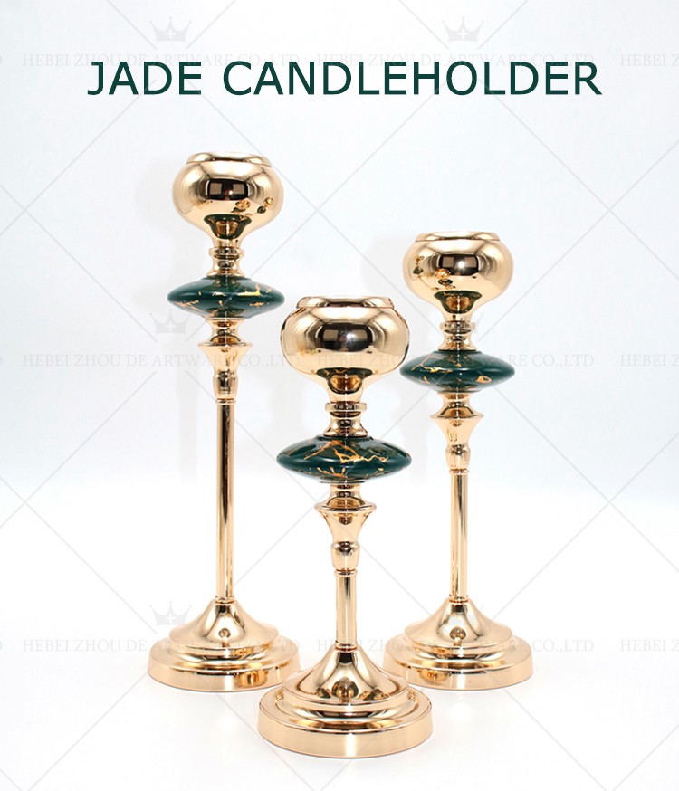 CERAMIC AND METAL CANDLE HOLDER 90817