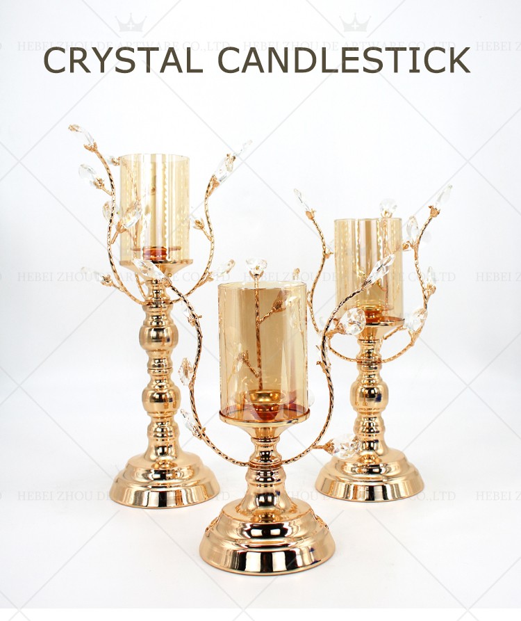 European Style gold plated candle holder 89914