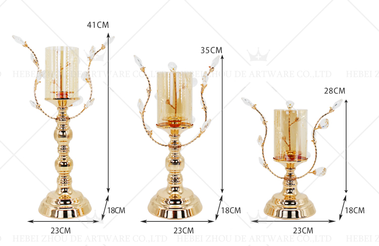 European Style gold plated candle holder 89914