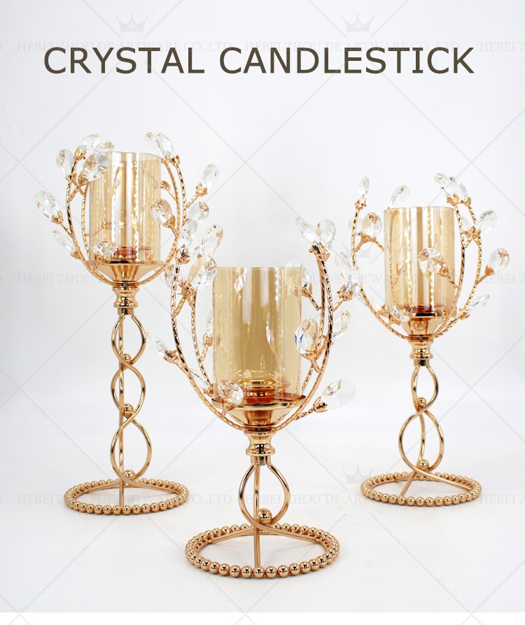 Wedding Candlelight Dinner Props European crystal candle holder 89915