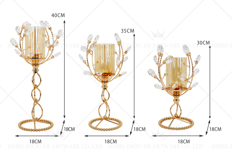 Wedding Candlelight Dinner Props European crystal candle holder 89915