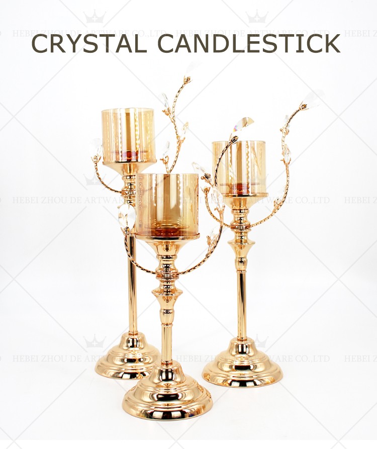 gold crystal Romantic Wedding Decorations 89916