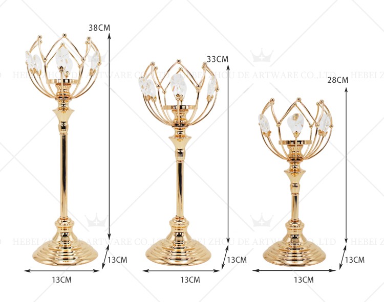 New design Metal gold crystal candelabra 89917
