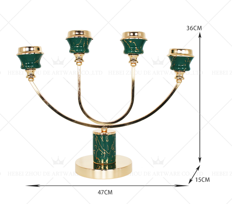 CERAMIC AND METAL CANDLE HOLDER 90801