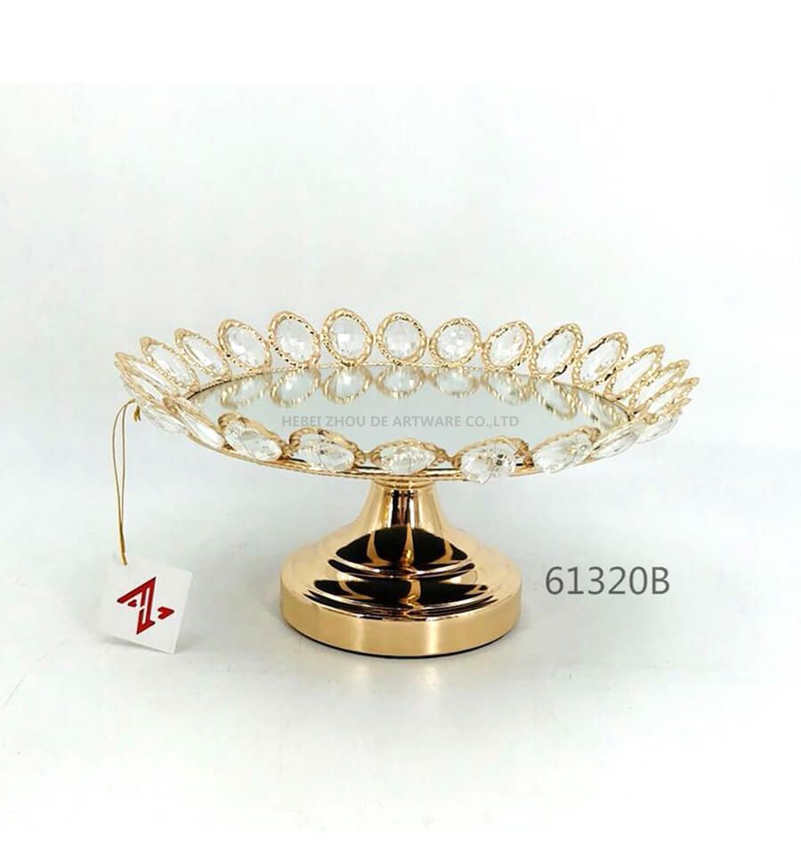 golden 61320B crystal metal tray