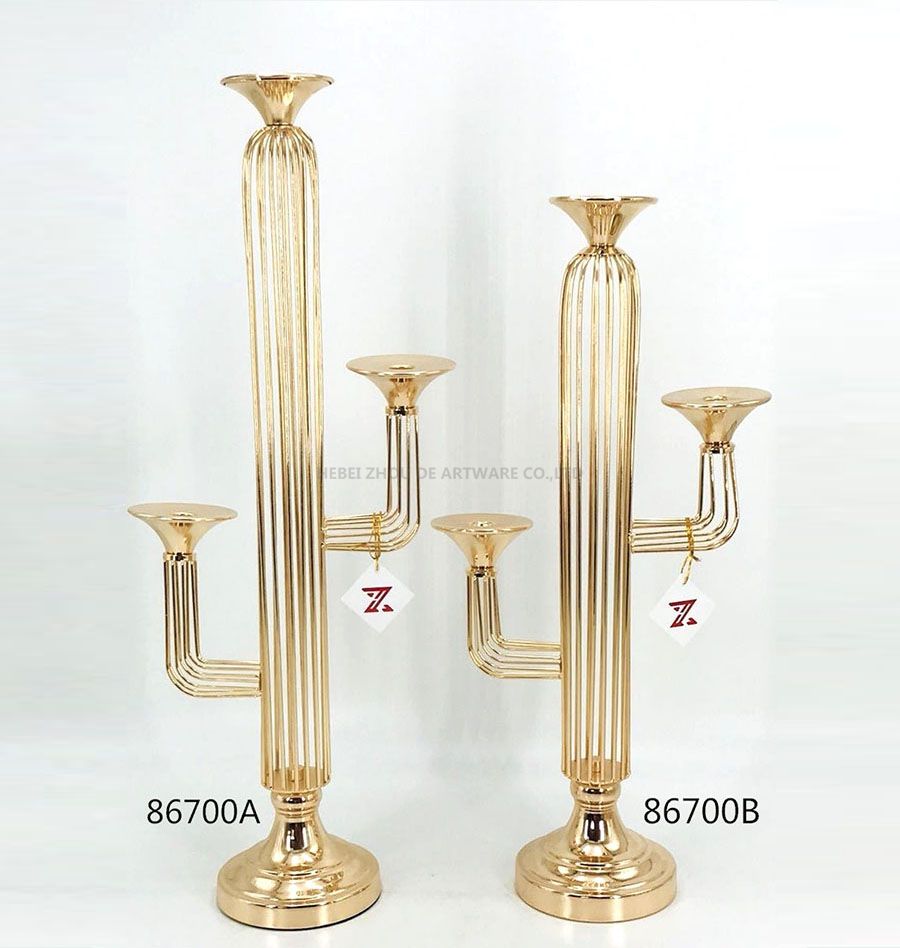 hot sale golden Metal Candle Holder set 86700