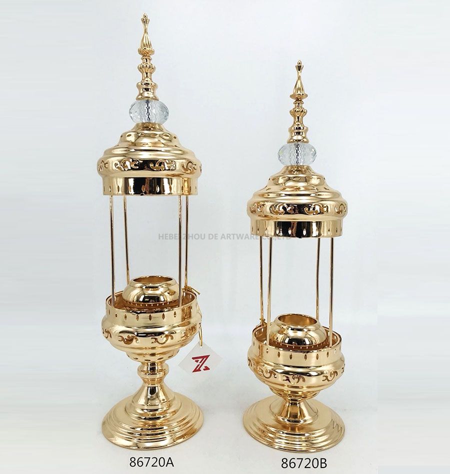 golden Metal Candle Holder Supplier 86720 