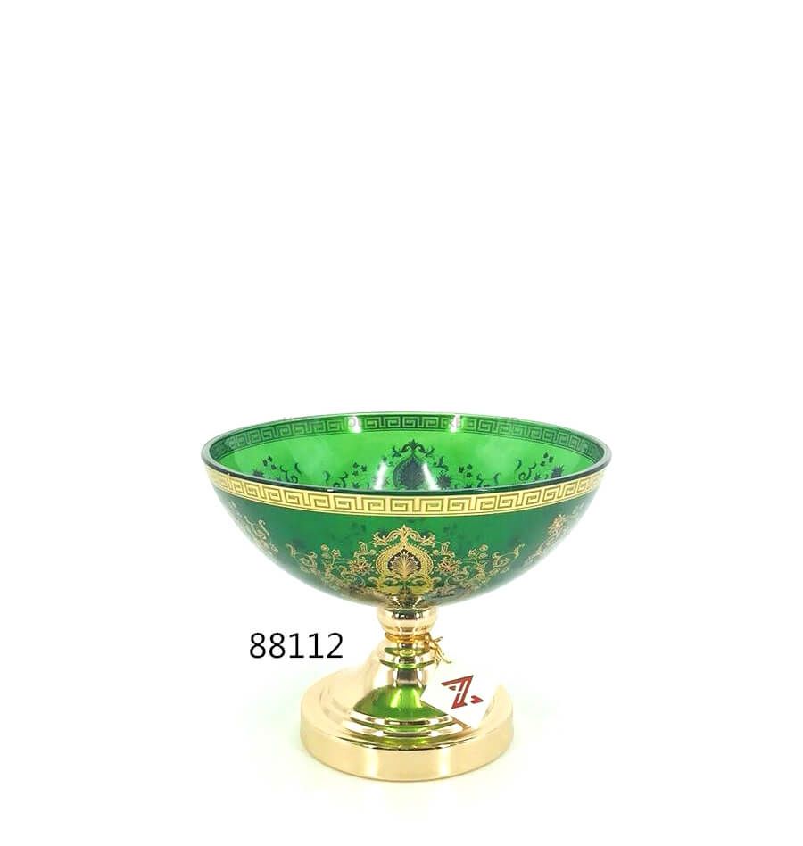 popular design green glass fruit bowl