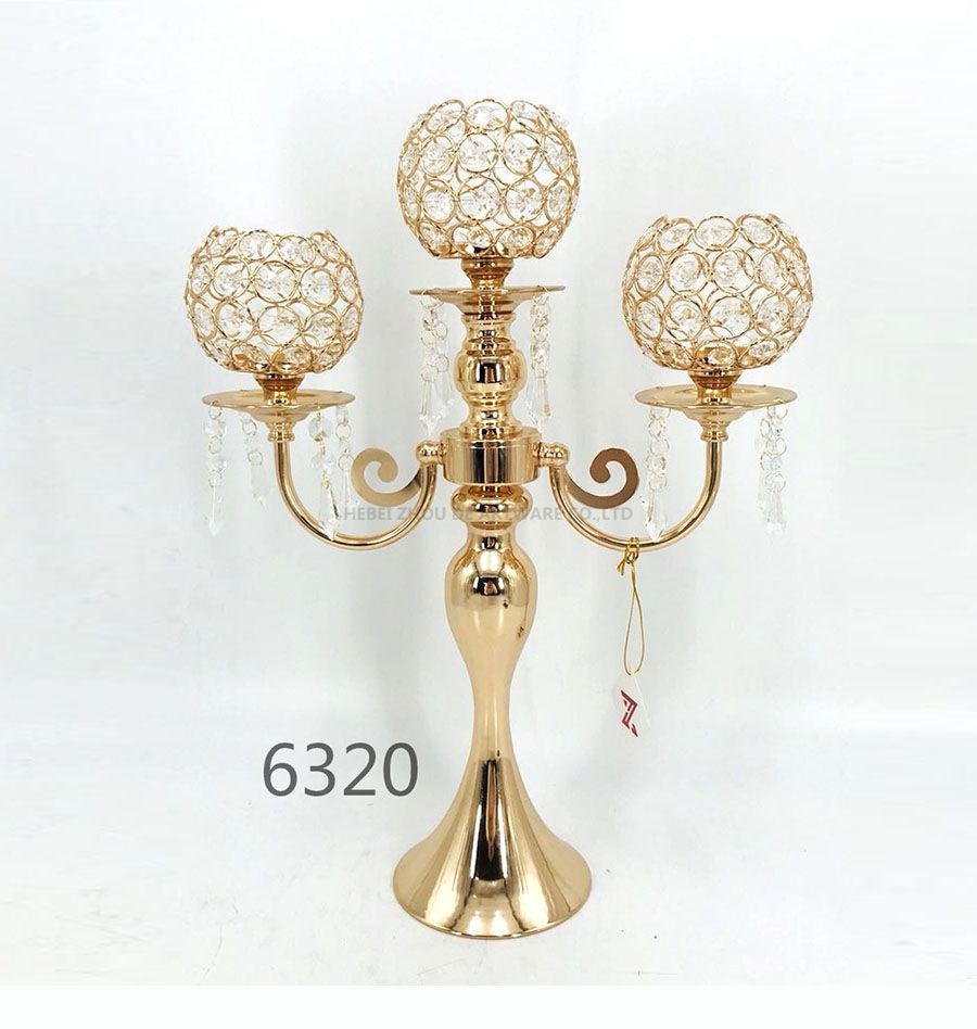 3 arm wedding crystal candelabra centerpieces 6320