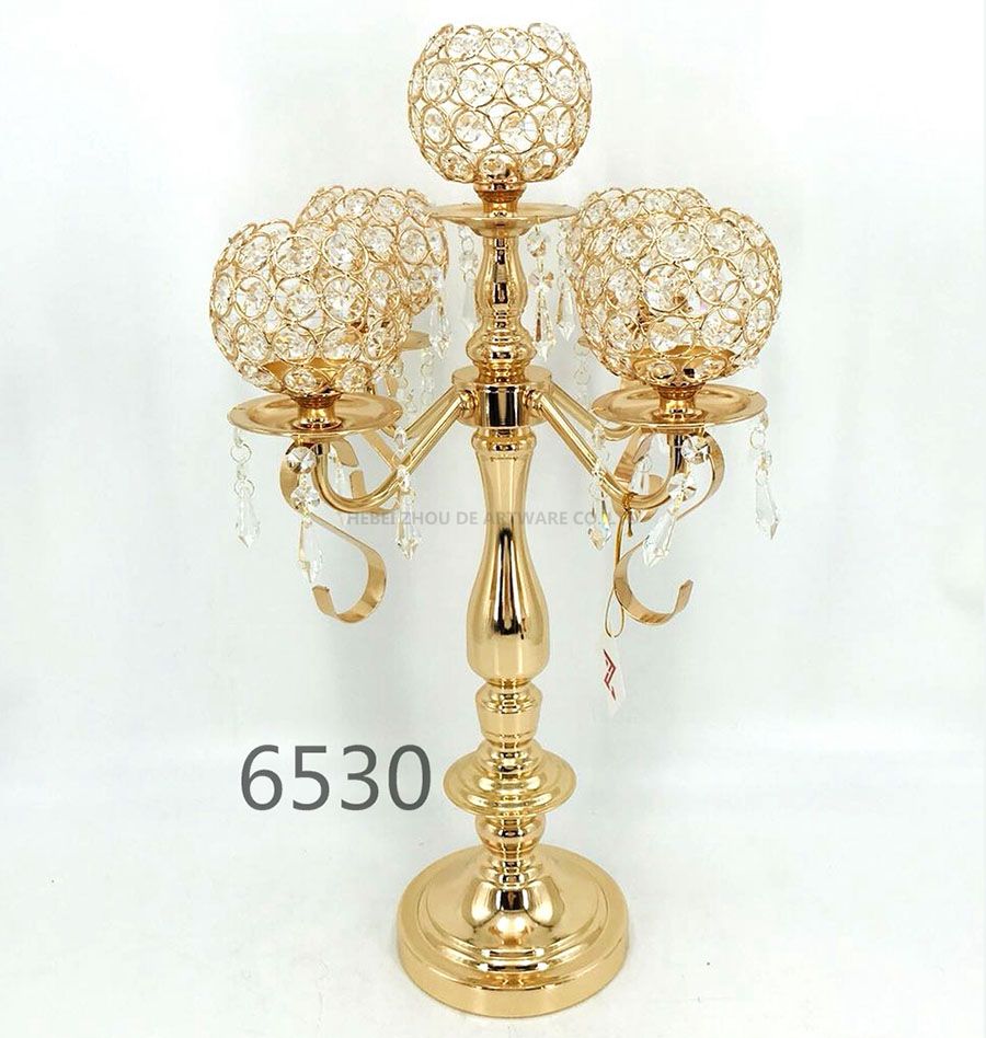 5 arms crystal Crystal Candle Holder 6530