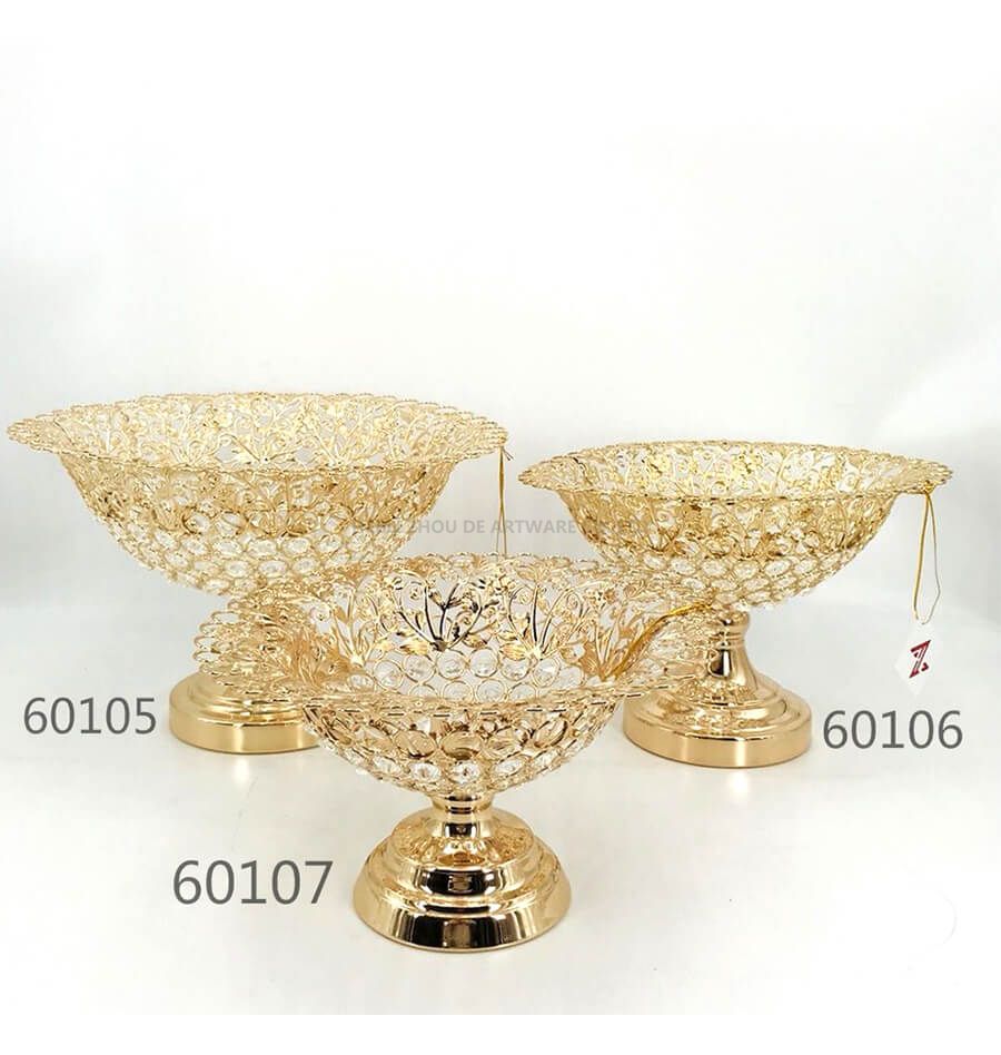 60105 60106 60107 metal crystal fruit plate