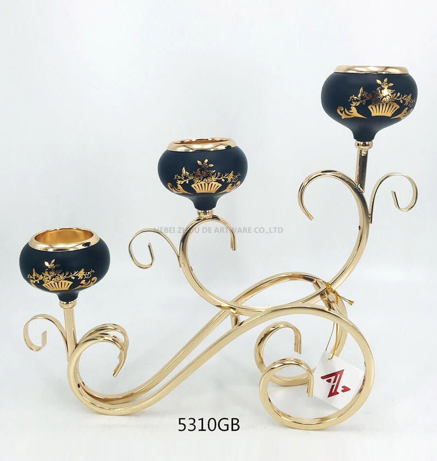 black golden 5310GB metal candle holder