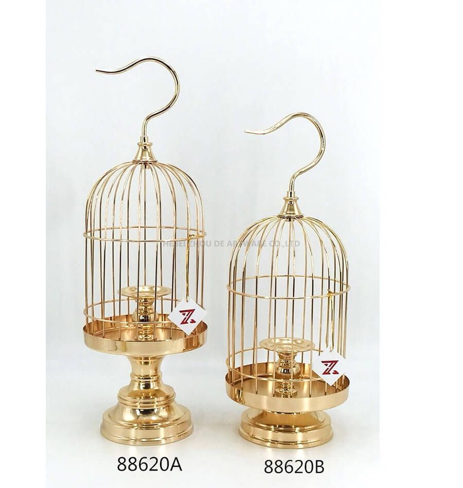 88620 gold metal candle holder