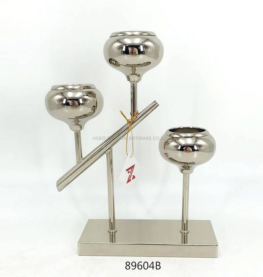 nickel 89604B metal candle holder