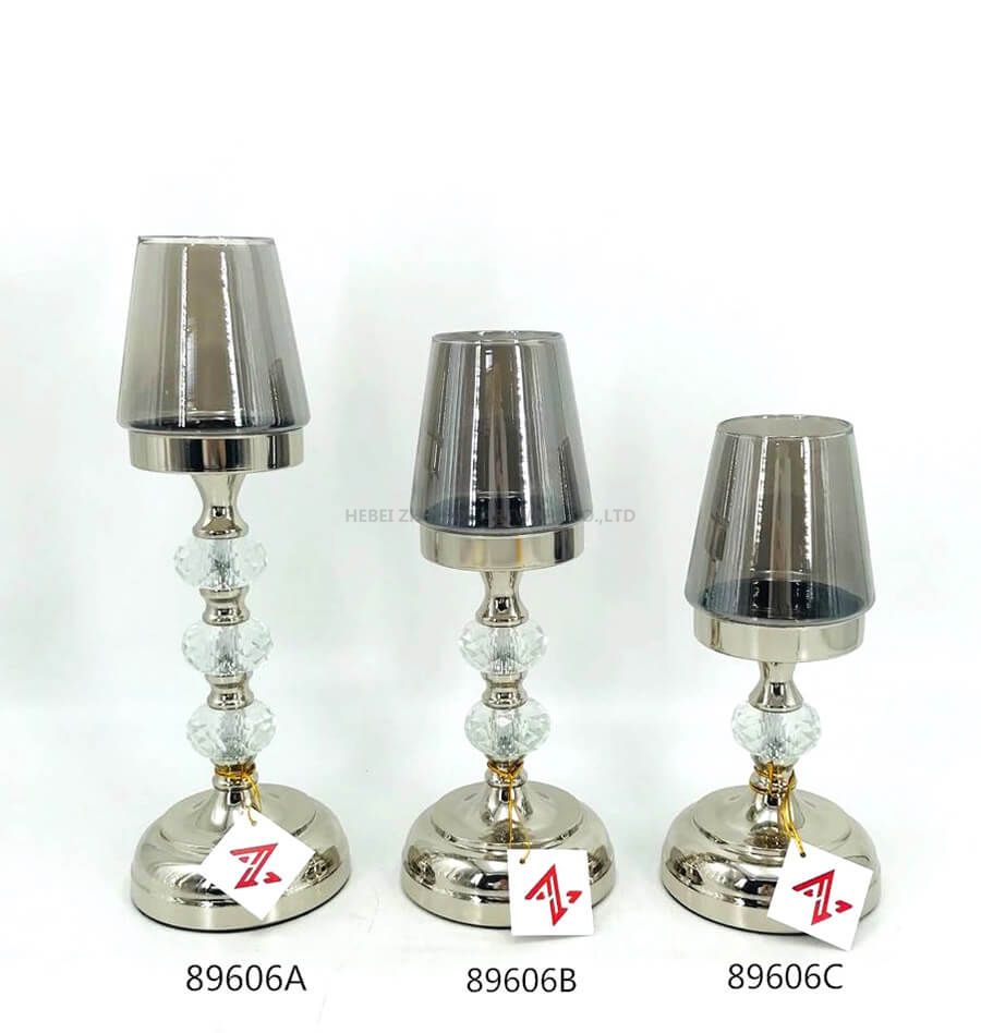 New Design nickel 89606 metal candle holder