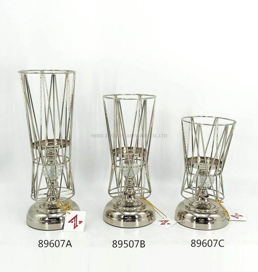 nickel metal candle holder wholesale 89607 