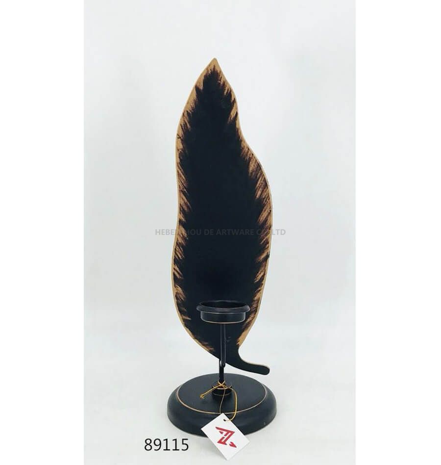 89115 black metal candle holder