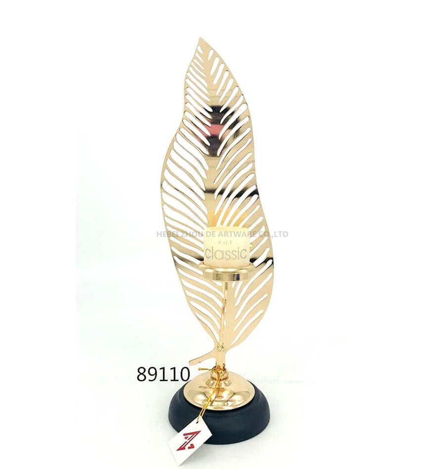 gold metal candle holder supplier 89110 