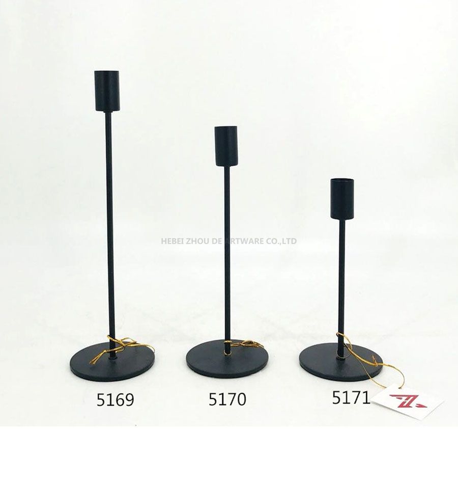 Iron Candle Holder Gold and Black Color 5169 5170 5171