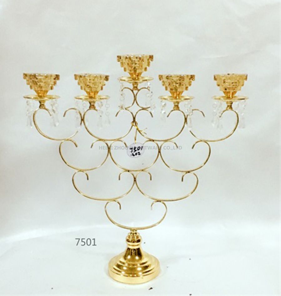 glass and metal candle holder for party 7501