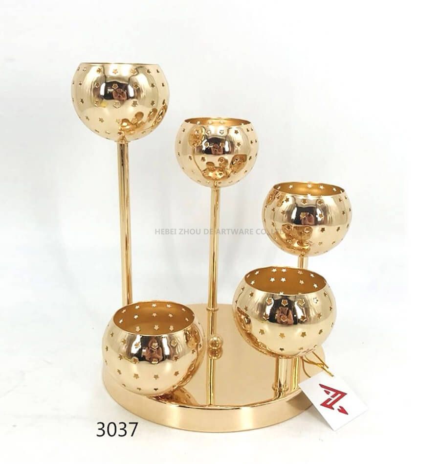 5 heads star ball Candle Holder 3037