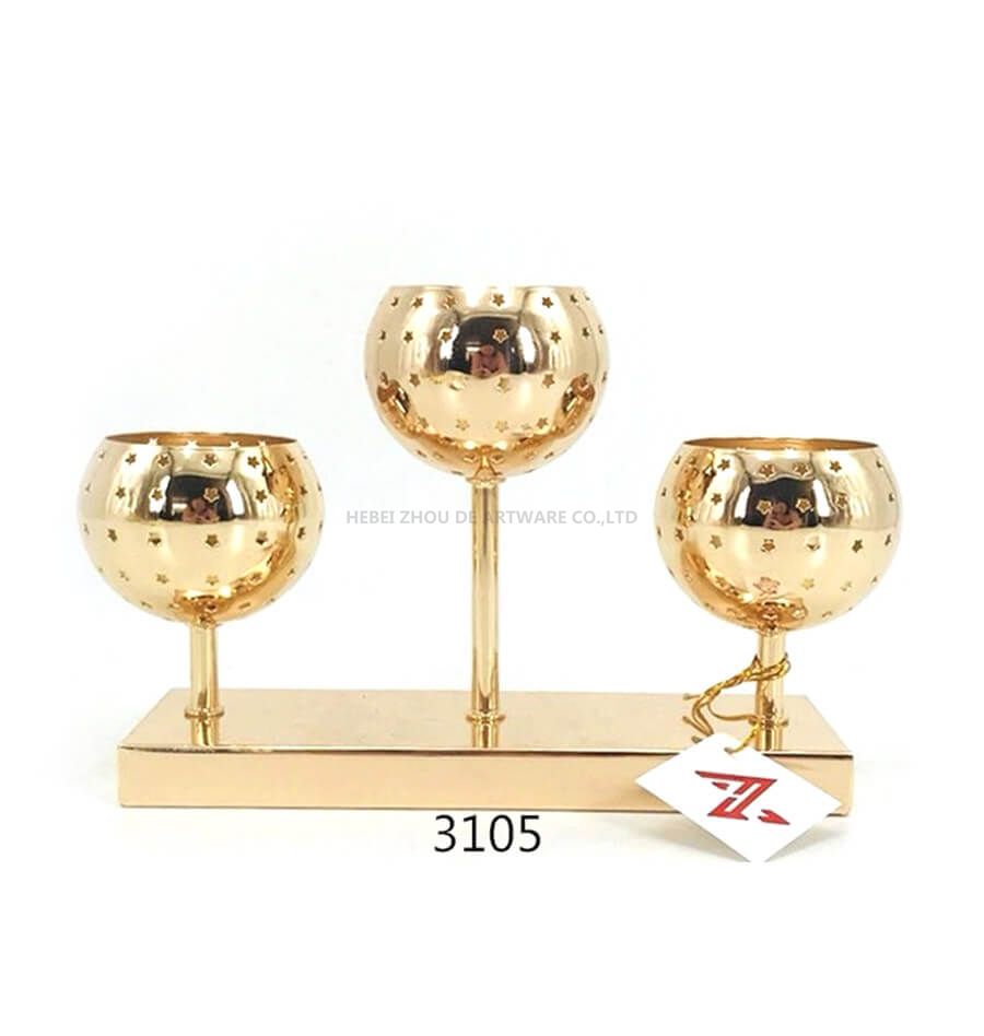 star ball 3 heads Candle Holder 3105