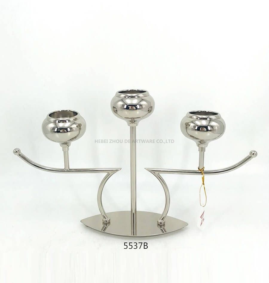 fashion nickel candle holder 5537B