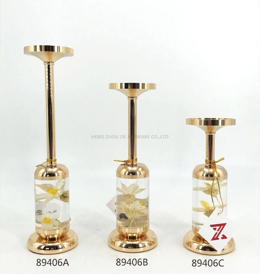 gold metal Candle Holder 89406