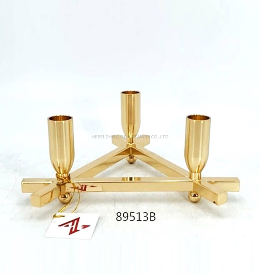 3 heads rod wax Candle Holder factory 89513B