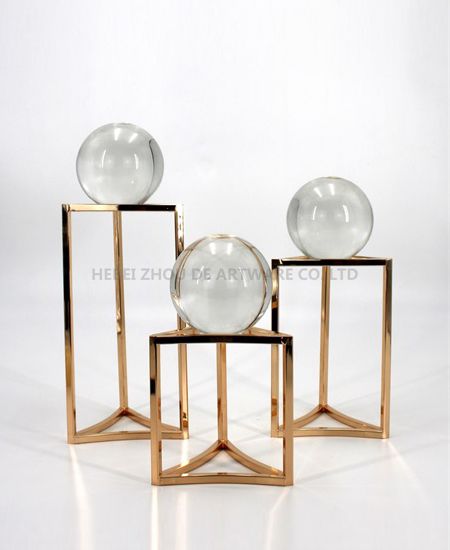  GOLDEN METAL DECORATION WITH CRSTAL BALL 91364