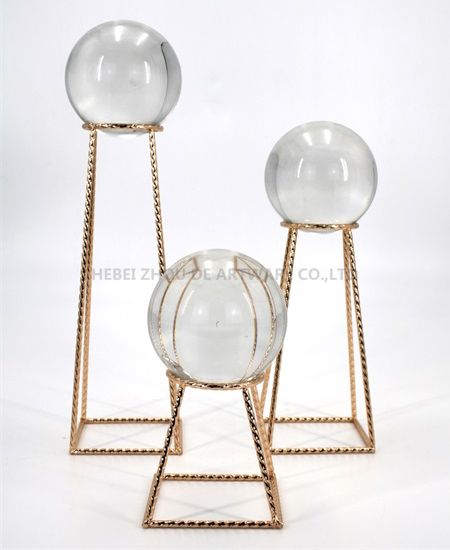 GOLDEN METAL DECORATION WITH CRSTAL BALL 91365