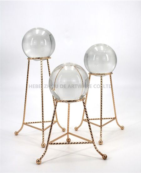 GOLDEN METAL DECORATION WITH CRSTAL BALL 91366