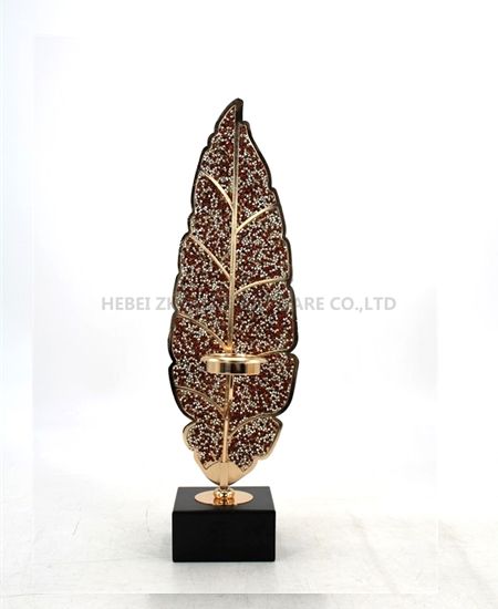 LEAF SHAPE DECOR CANDLE HOLDER 91348