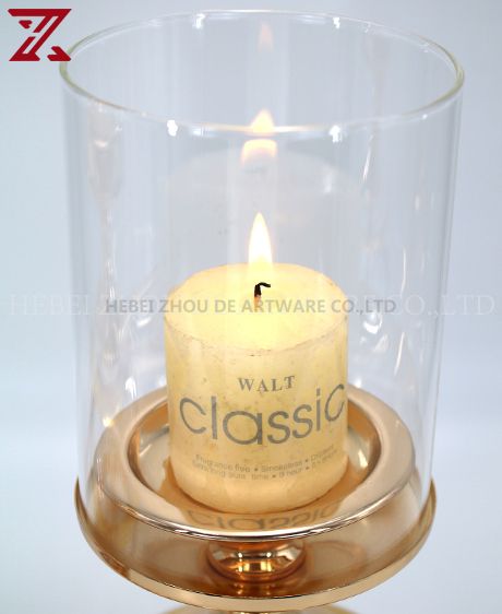 Wholesale home gold metal candle holder living room wedding candlestick jewelry