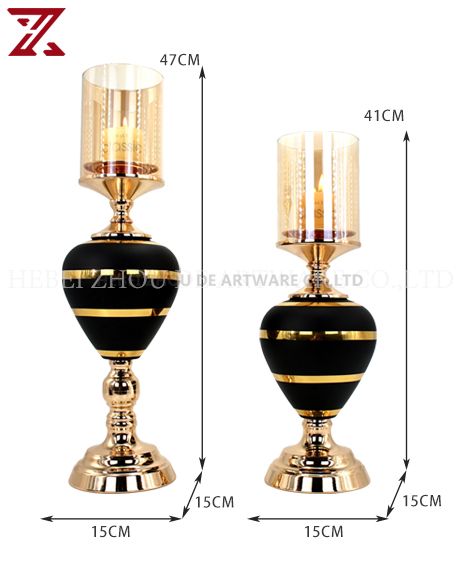 Wholesale Modern Luxury Wedding Candle Holders And Home Decorations Metal Glass Candle Holders