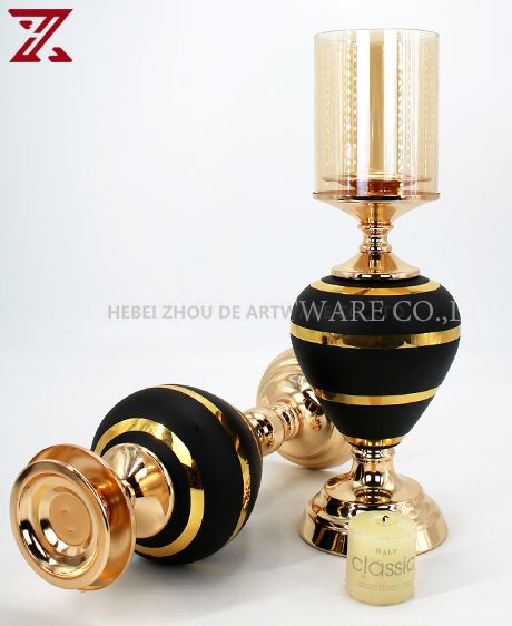 Wholesale Modern Luxury Wedding Candle Holders And Home Decorations Metal Glass Candle Holders