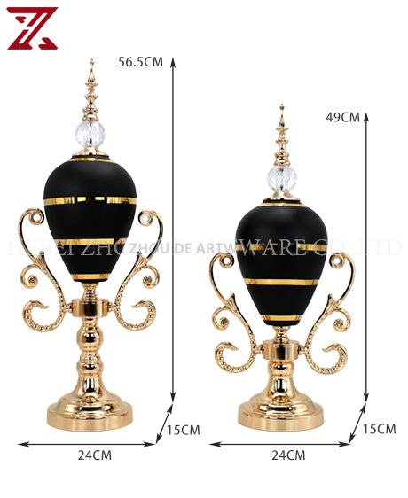 High Quality Glass And Metal Home Decor Modern Decoration Set Gifts For Weddings Table