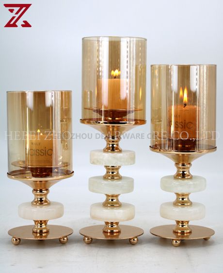 Luxurious jade decorative candle holder wholesale  90703