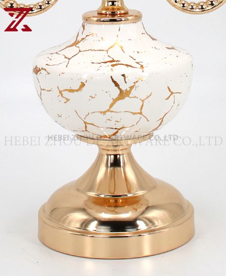 ceramic and metal candle holder 90907