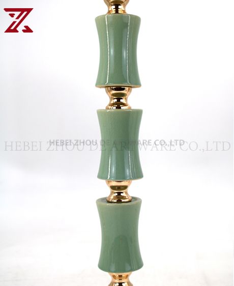 CERAMIC AND METAL CANDLE HOLDER 90524